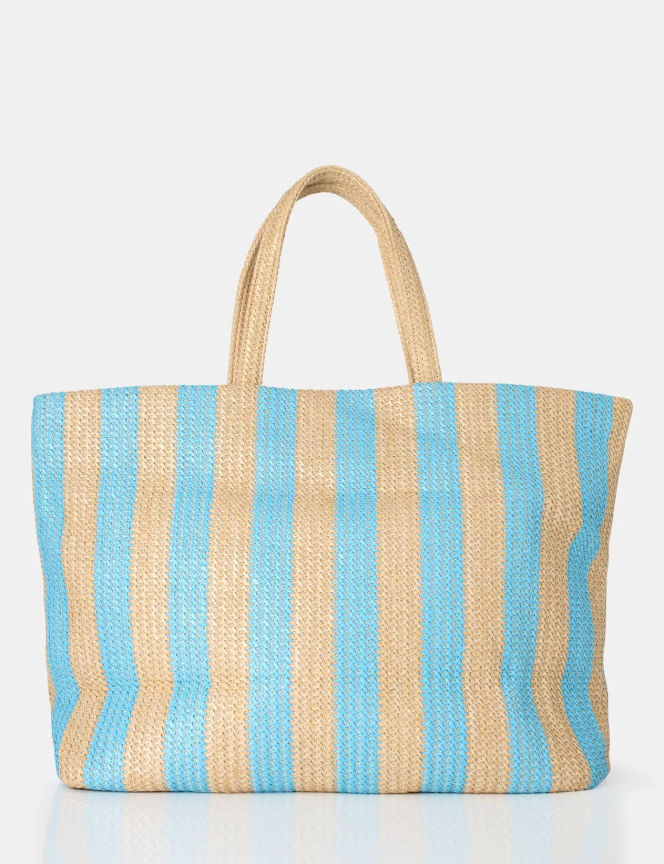 Public Desire The Nikki Stripe Canvas Top Handle Tote Bag Blue Best
