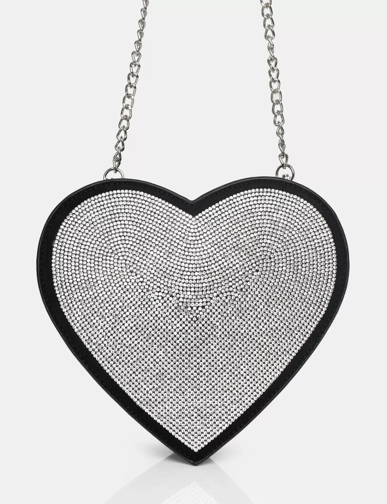 Public Desire The Phillippa Pu Diamante Bag Black Shop
