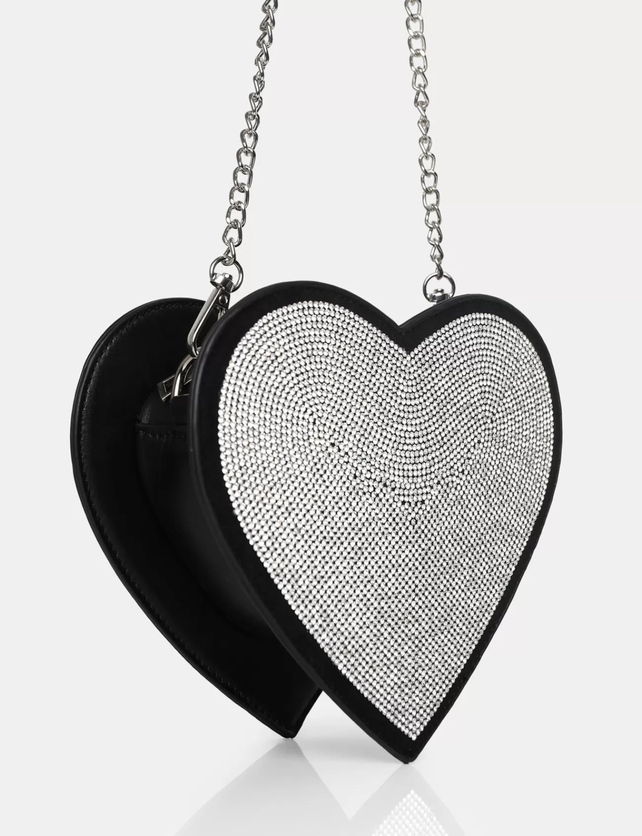 Public Desire The Phillippa Pu Diamante Bag Black Shop