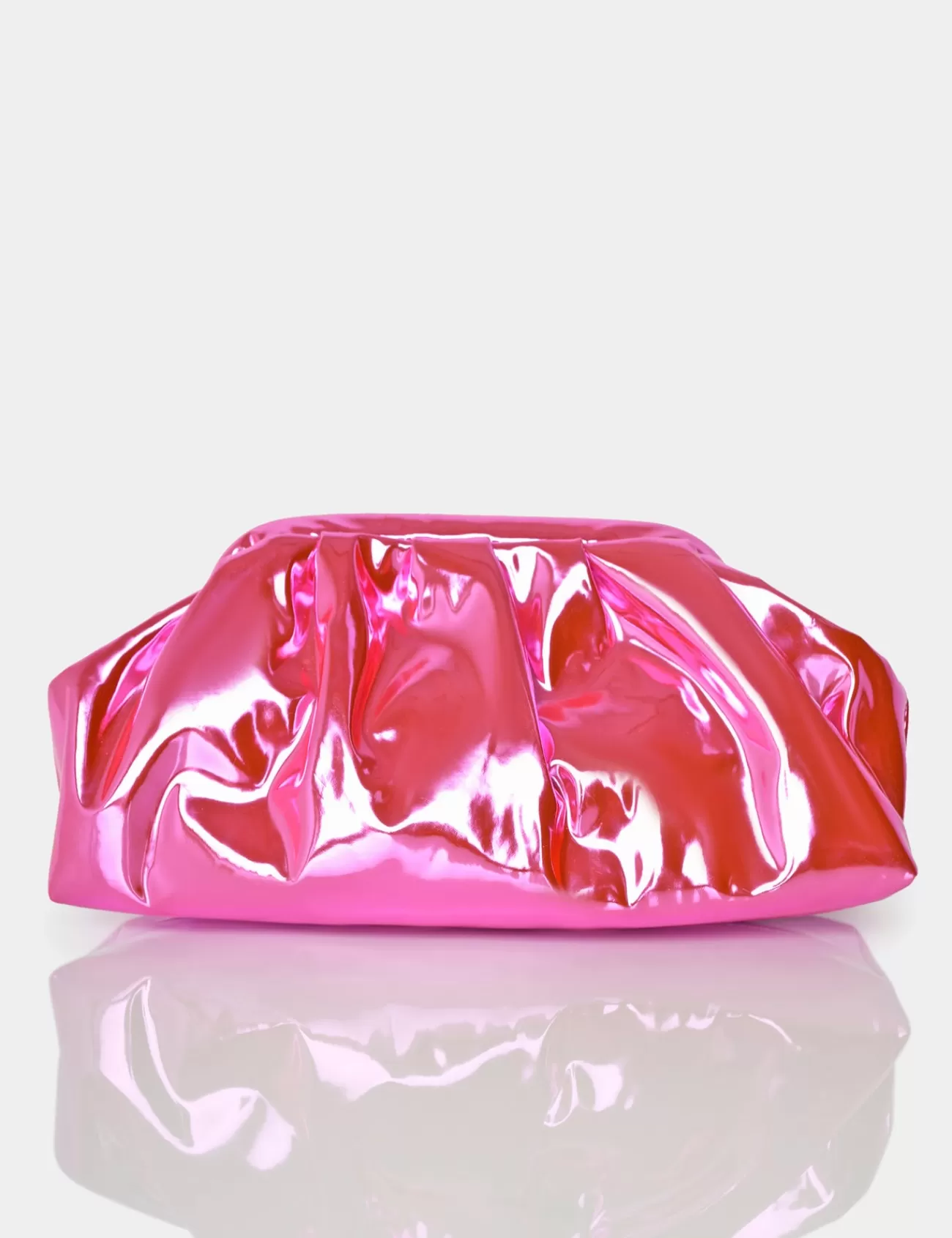 Public Desire The Project Iridescent Metallic Clutch Bag Pink Best