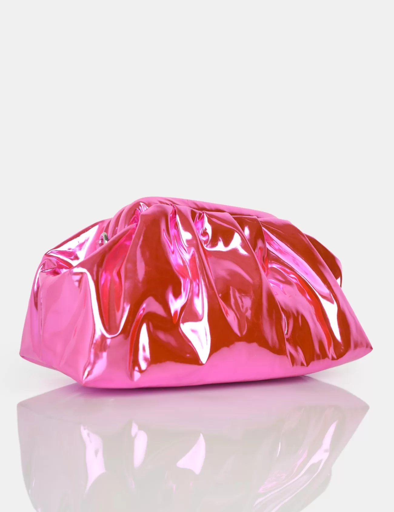 Public Desire The Project Iridescent Metallic Clutch Bag Pink Best