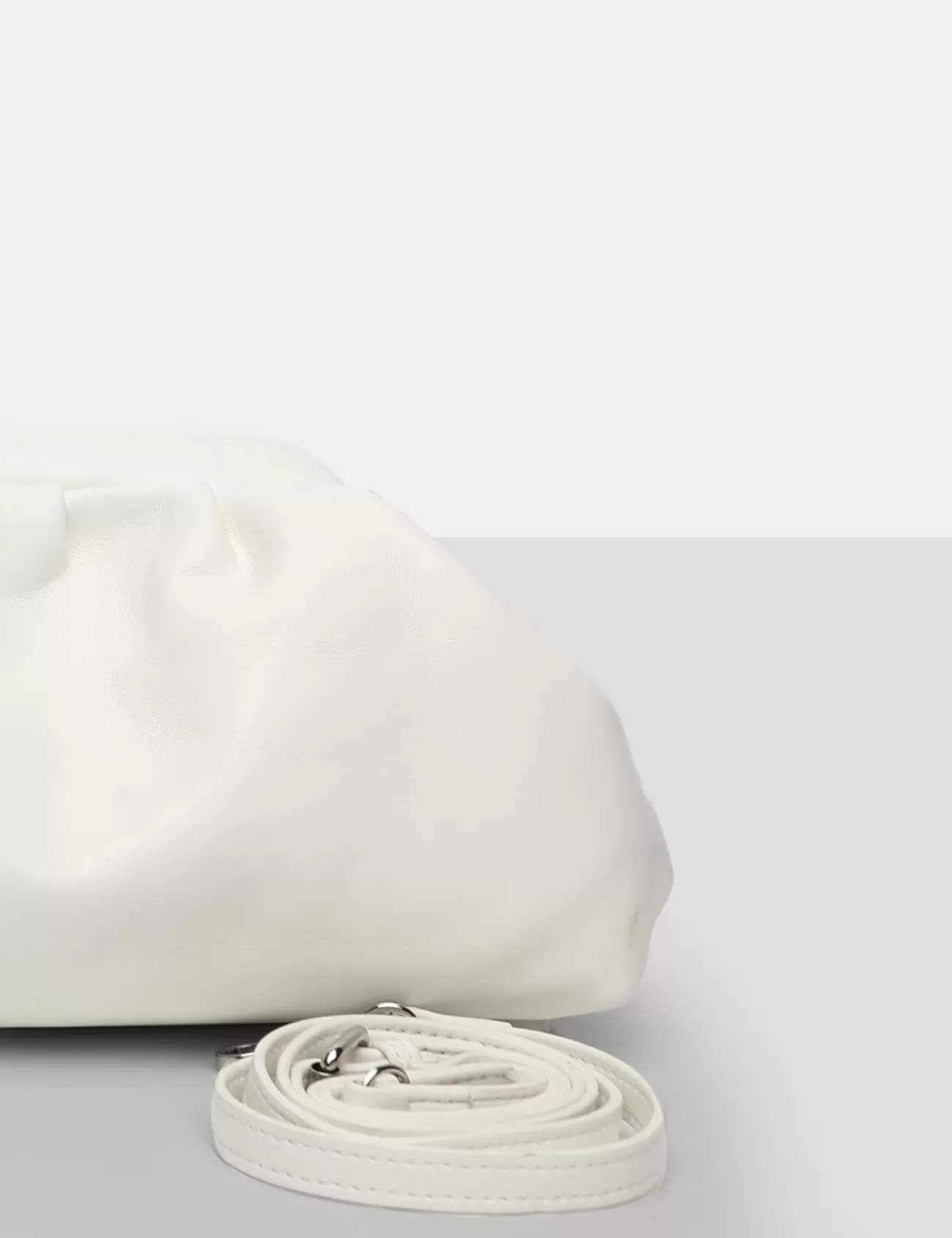Public Desire The Project Pu Clutch Bag Ecru New