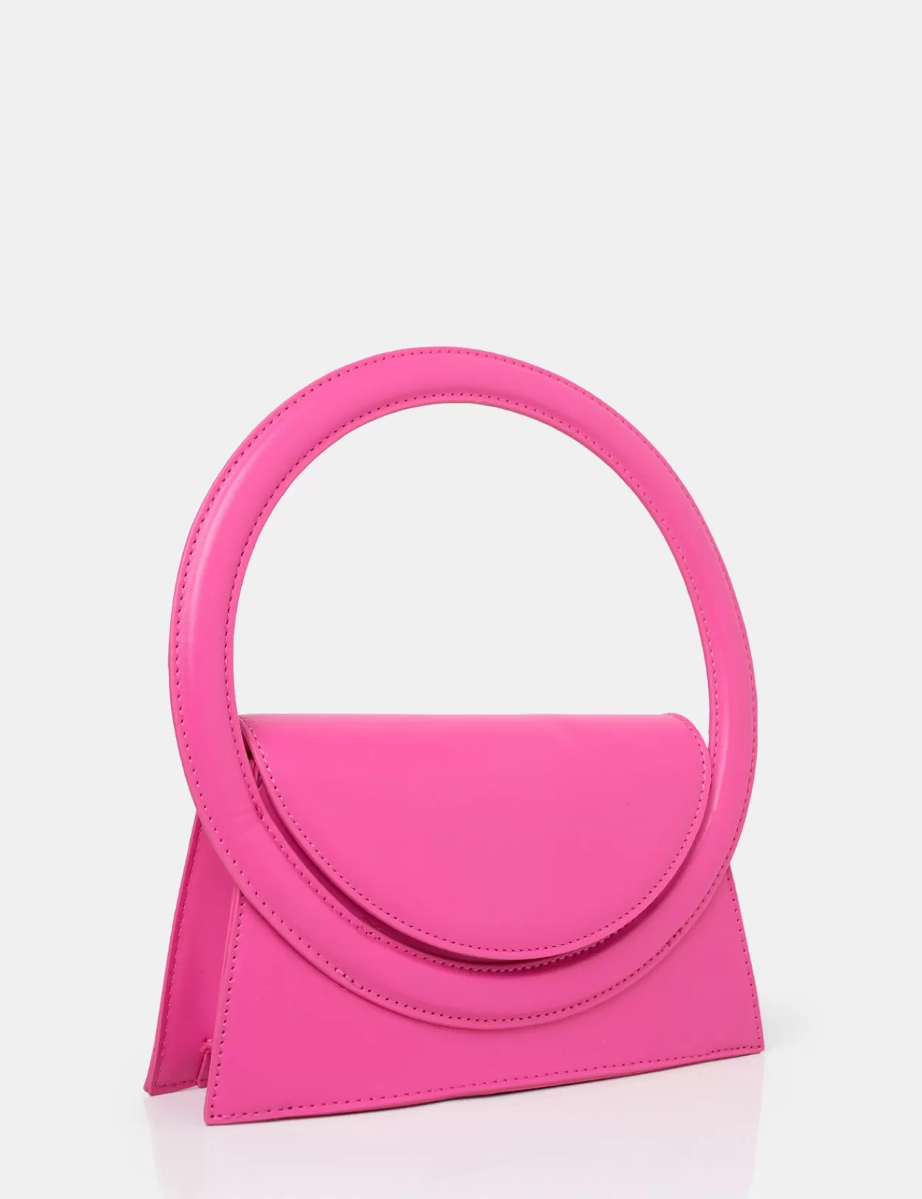 Public Desire The Top Handle Bright Pu Circlur Handle Grab Bag Pink Sale