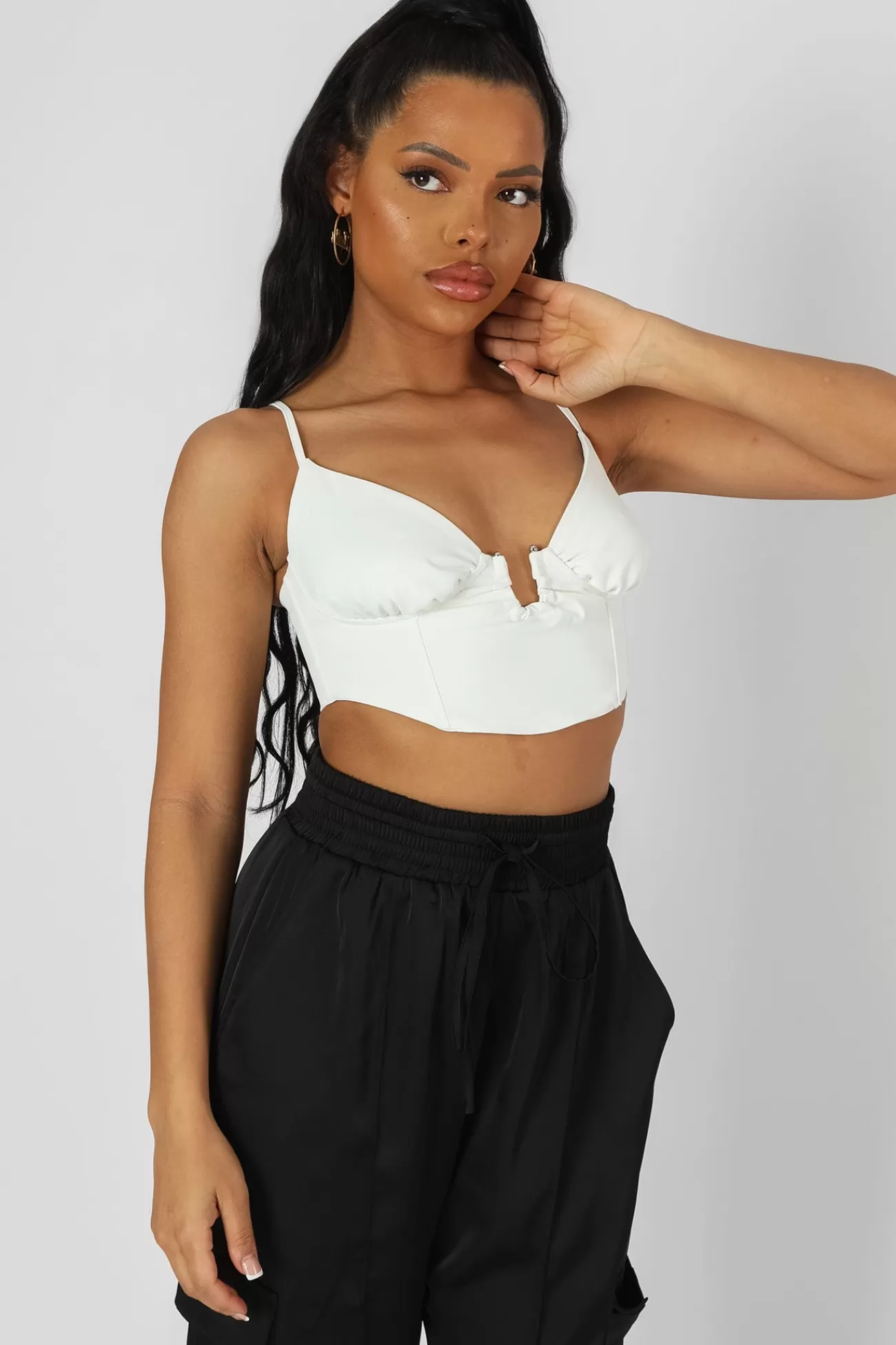 Public Desire U Trim Corset Bralet Ivory Discount