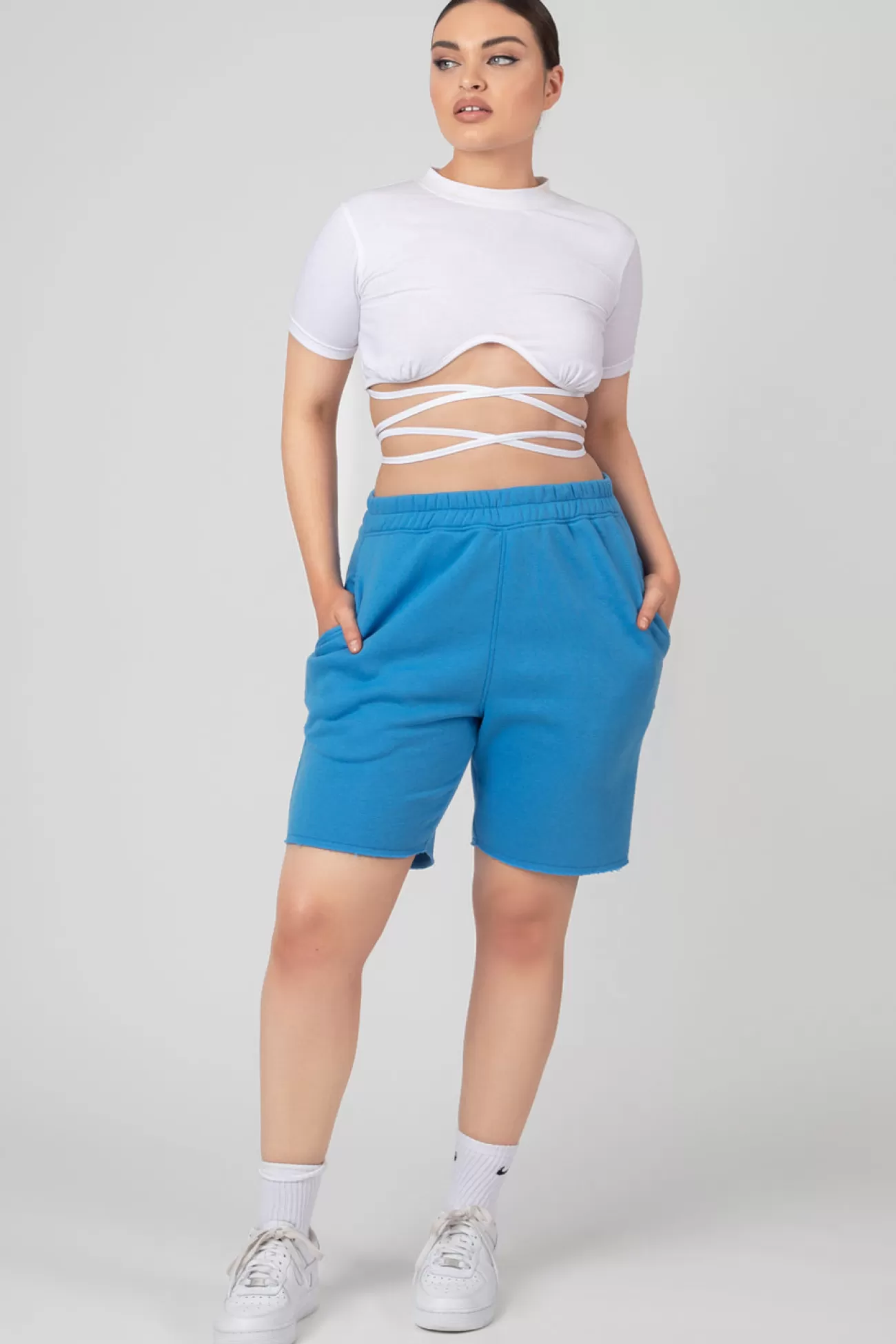 Public Desire Underbust Detail Strappy Crop Top White Discount