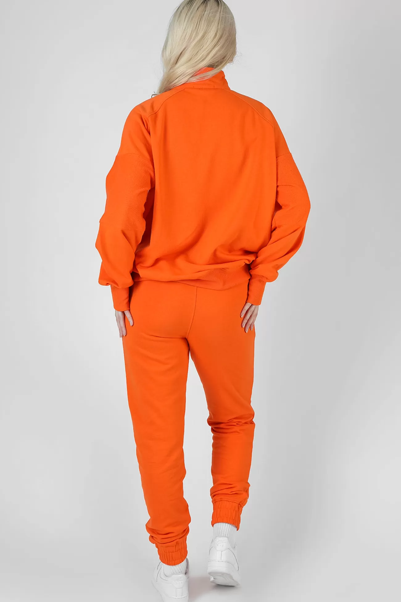 Public Desire Universal Reverse Panel Half Zip Pullover Sweatshirt Orange Best
