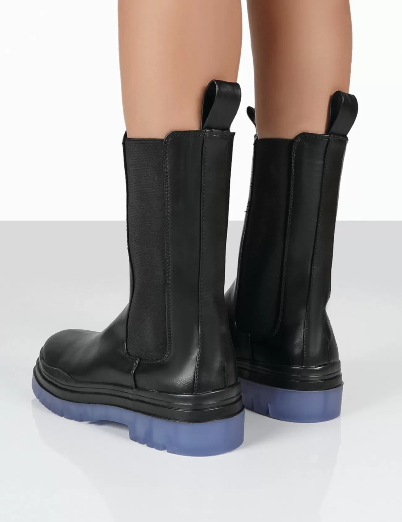 Public Desire Winter Wide Fit Ankle Chunky Sole Chelsea Boots Black Online